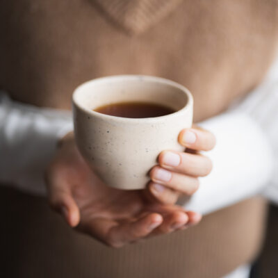handmade ceramic latte mug